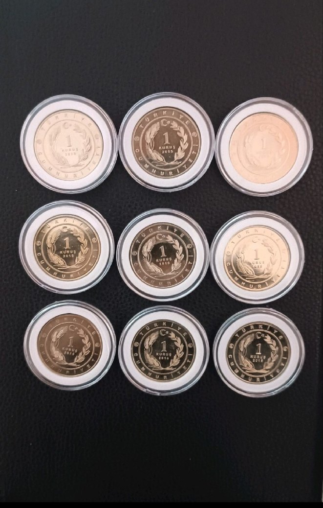 2015 Büyük Türk Devletleri 1 Kuruş 9 Adet - Görsel 5