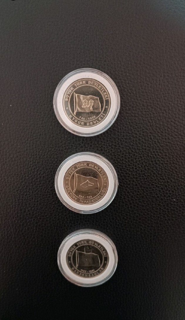 2015 Büyük Türk Devletleri 1 Kuruş 9 Adet - Görsel 2