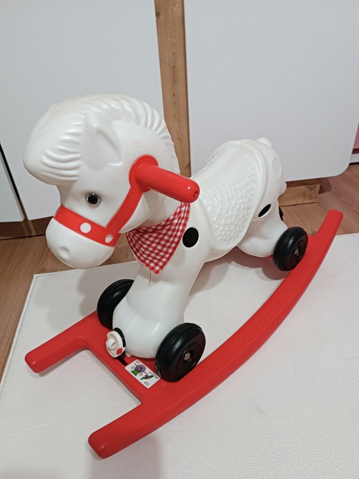 Beyaz Sallanan At Oyuncağı sadece izmir - Görsel 3