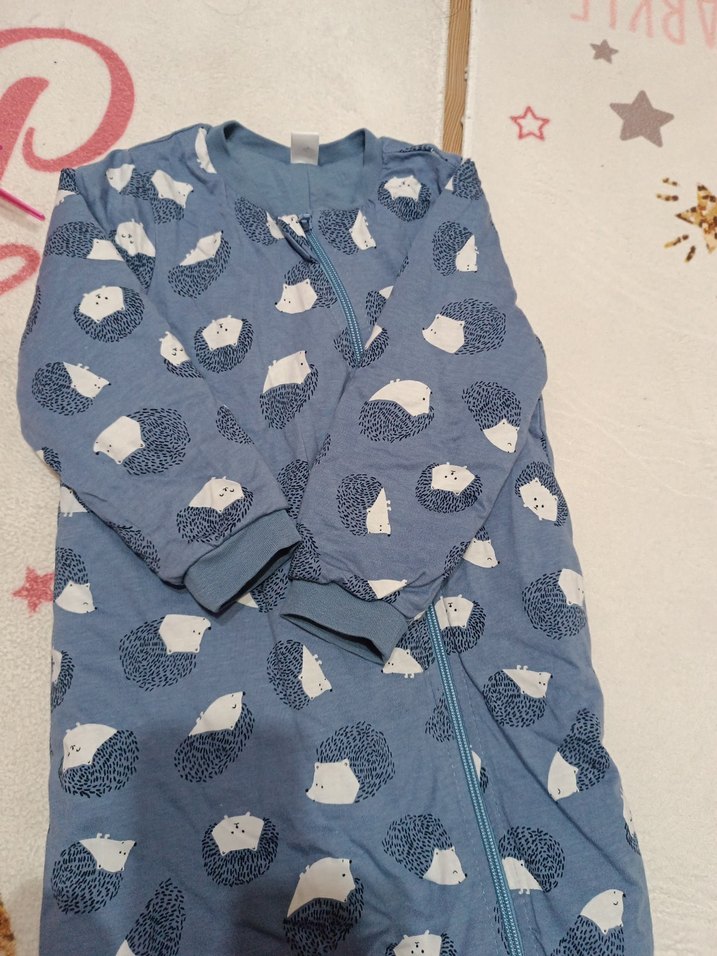 Mavi Erkek Çocuk Fermuarlı Tulum Pijama - Görsel 2