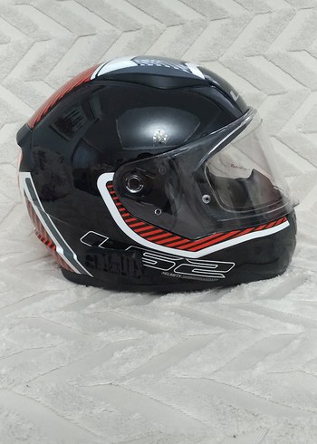 Kilitli Siyah Baskılı Biker Motosiklet Kaskı M beden - Görsel 4