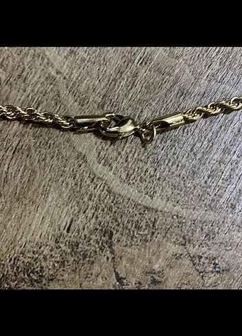 Bayan 22 ayar Altın kaplama zincir ömürlük ürün - Görsel 4