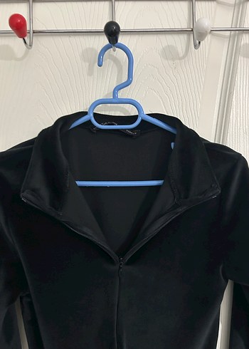 Siyah Fermuarlı Uzun Kollu Mini Elbise - Görsel 3