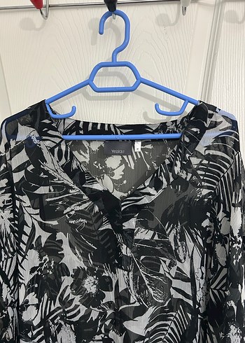 Bohem Siyah V Yaka Salaş Bluz - Görsel 2