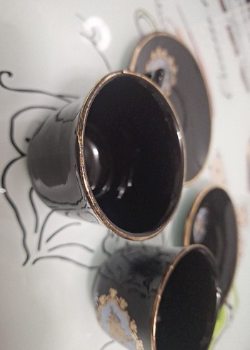 Siyah ve Altın Detaylı İki Kahve Fincanı - Görsel 8