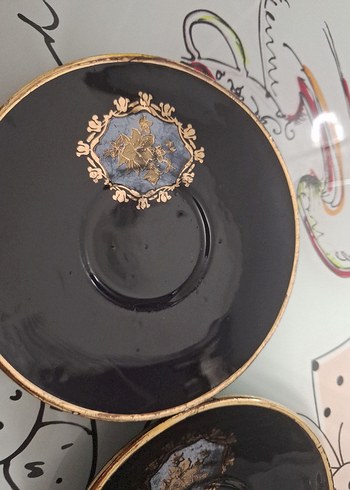 Siyah ve Altın Detaylı İki Kahve Fincanı - Görsel 5