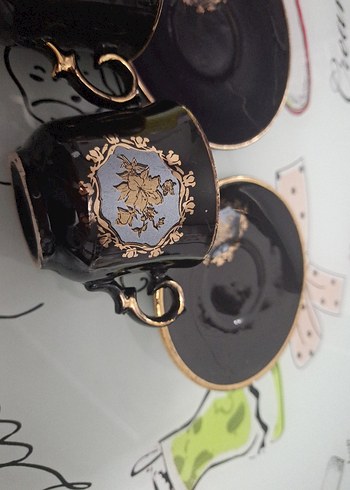 Siyah ve Altın Detaylı İki Kahve Fincanı - Görsel 7