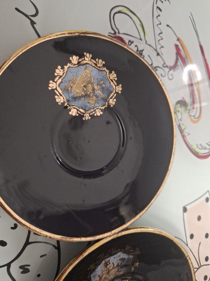 Siyah ve Altın Detaylı İki Kahve Fincanı - Görsel 5