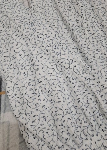 Gri Desenli Rahat Kadın pijama - Görsel 5