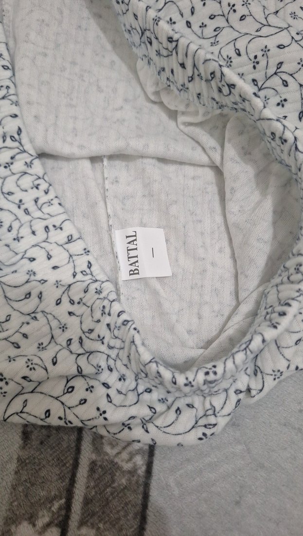 Gri Desenli Rahat Kadın pijama - Görsel 3