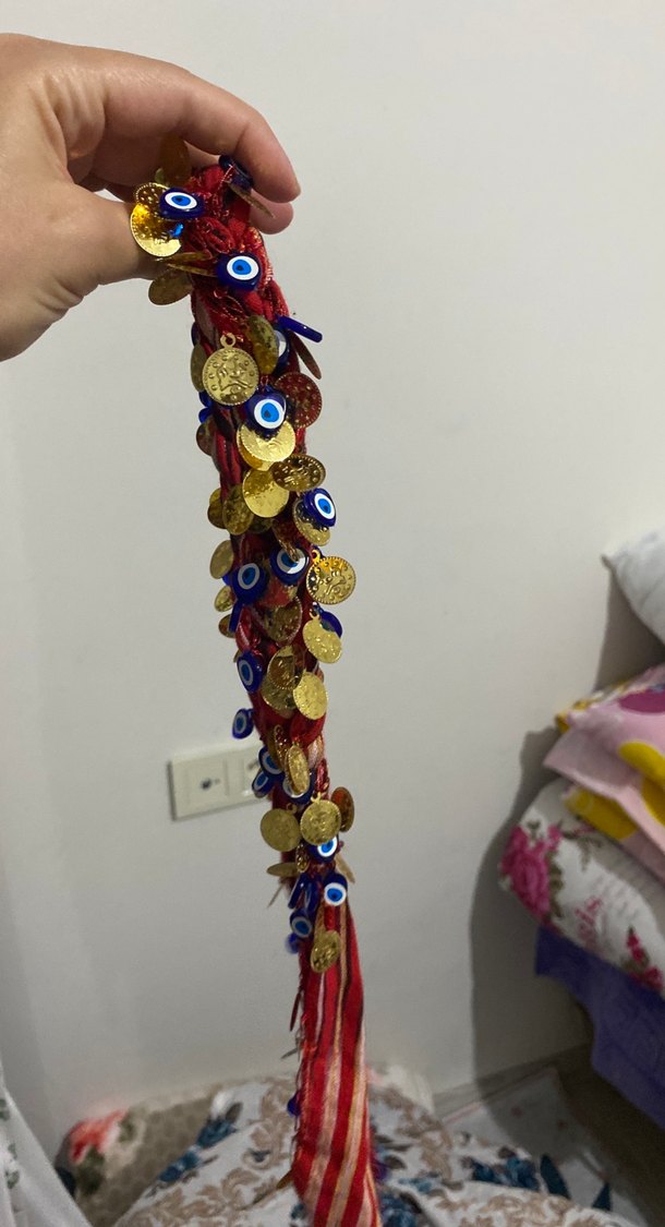 Renkli Nakışlı Bohem Kadın El Zinciri - Görsel 2