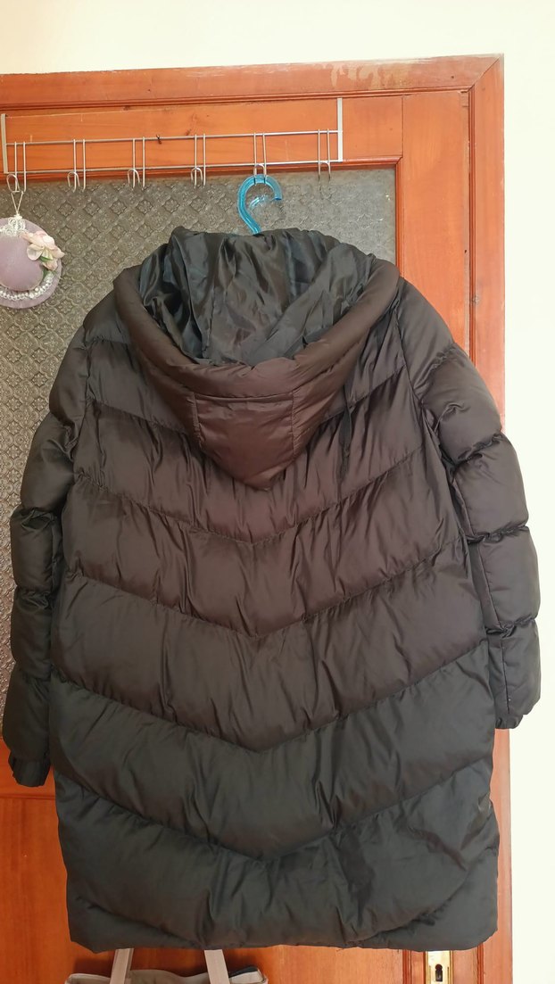 Kahverengi Kapitone Fermuarlı Kışlık Kadın Mont - Görsel 3