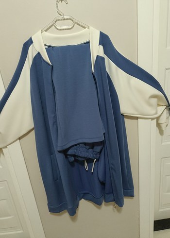 Mavi krem kombinli eşofman takımı oysho kumaş - Görsel 2