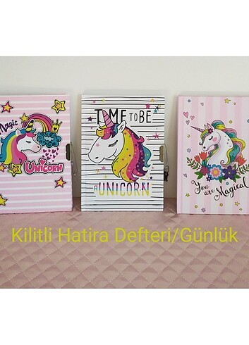 Unicorn Kilitli Hatira Defteri/ Ani defteri /Günlük