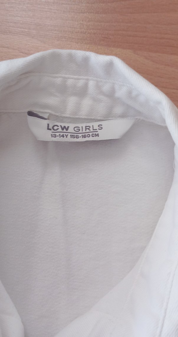 Düğmeli Kolsuz Beyaz Keten Kot Gömlek - Görsel 3