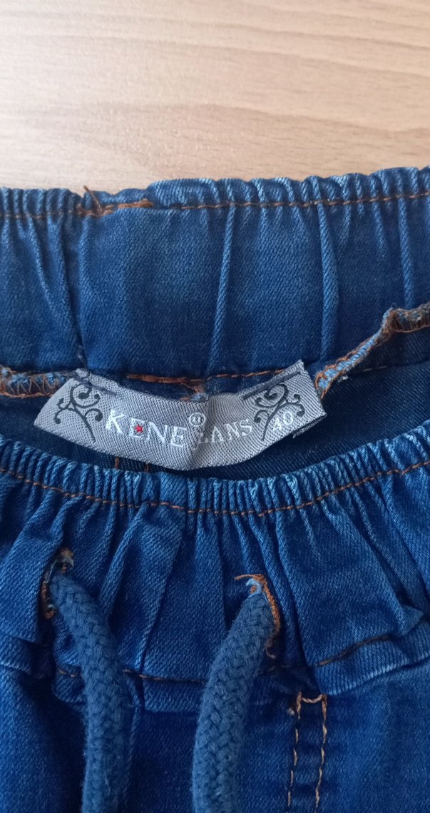 Kadın Mavi Belden Kemerli Rahat Kesim Yumuşak Kot Pantolon - Görsel 3