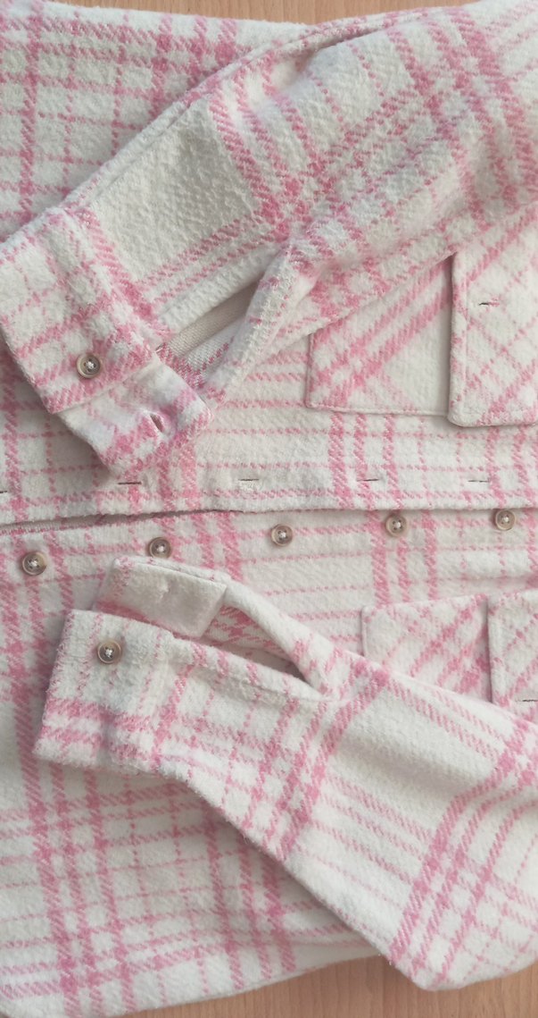 Düğmeli Pembe Pamuklu Kalın Kiz çocuk Gömlek - Görsel 4