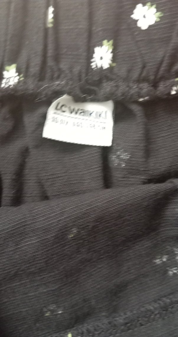 Kız çocuk Pamuk Keten Siyah Etek Fırfırlı - Görsel 4