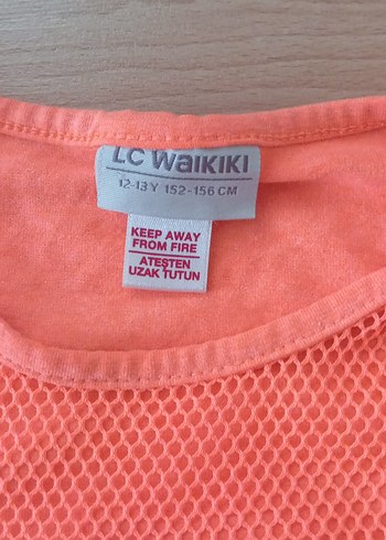 Turuncu Kız Çocuk Tişörtü Velcro Detaylı - Görsel 3