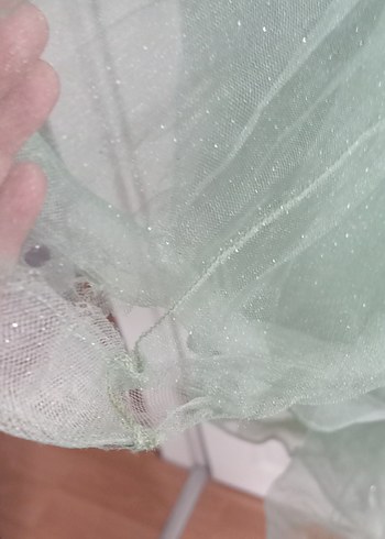 Erkut marka Kız çocuk Yeşil Vintage Abiye Elbise - Görsel 5