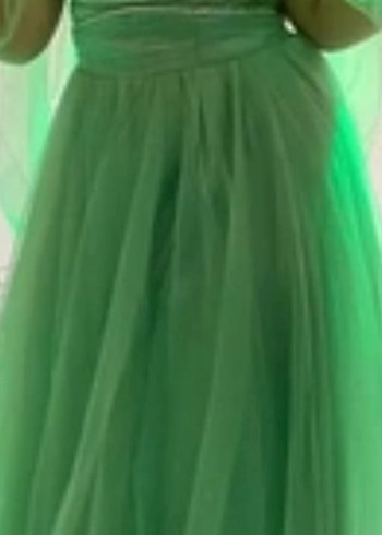 Erkut marka Kız çocuk Yeşil Vintage Abiye Elbise - Görsel 10