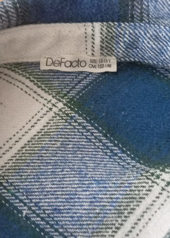 Mavi Krem Ekose Pamuklu Uzun Kollu Erkek Çocuk Gömlek - Görsel 3