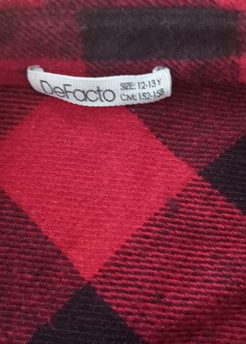 Erkek çocuk kırmızı siyah Kareli Kalın Uzun Kollu Gömlek - Görsel 3