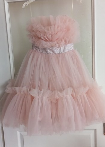 Kent of kids marka. Tertemiz pudra pembe Katkat şık abiye - Görsel 3