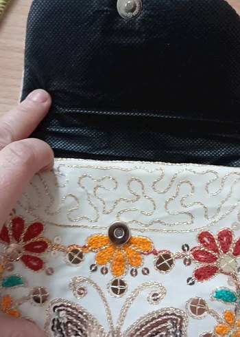 Yeni Boncuk İşlemeli Çok Renkli Bohem Çanta - Görsel 3