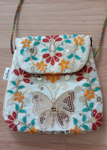 Yeni Boncuk İşlemeli Çok Renkli Bohem Çanta - Görsel 2