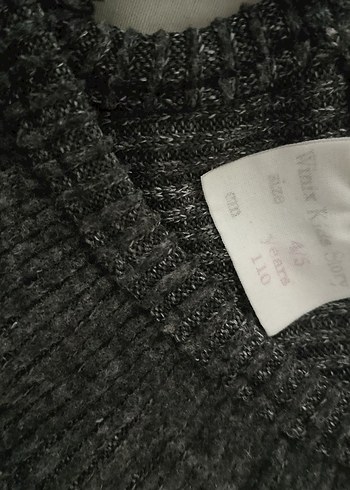 Gri Triko Bebek Kız Takımı Uzun Kollu - Görsel 2