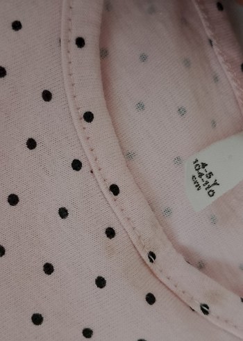 Puantiyeli Pembe Kolsuz Kız Çocuk Elbise - Görsel 2