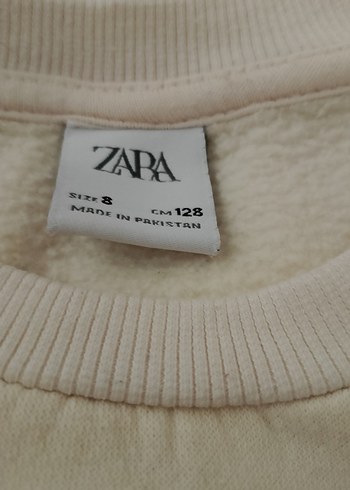 Kız Çocuk Beyaz Basic Sweatshirt - Görsel 3