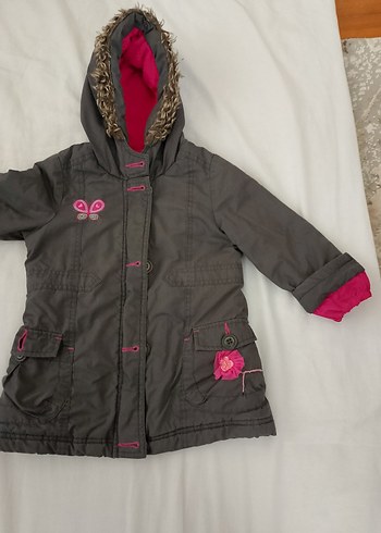 LC Waikiki Pembe Gri Desenli Çocuk mont - Görsel 2