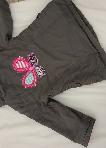LC Waikiki Pembe Gri Desenli Çocuk mont - Görsel 3