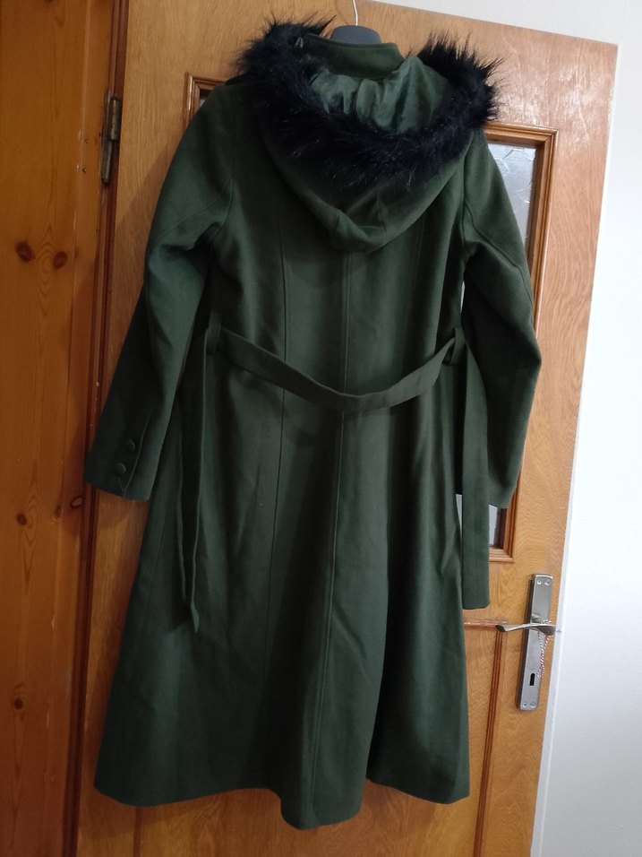 Düğmeli Uzun Haki  Kaban - Görsel 3