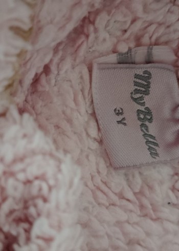 Kapüşonlu Kız Çocuk Pembe polar - Görsel 4