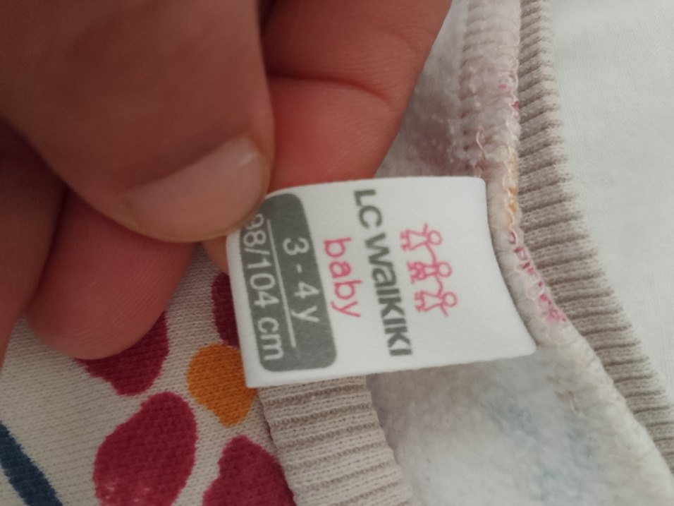 Çiçek Desenli Renkli Kız Sweatshirt - Görsel 2