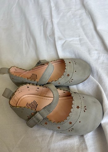 Gri Kız Çocuk Tokalı Babet Ayakkabı - Görsel 3