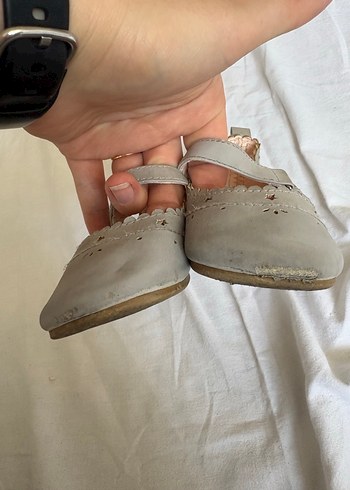 Gri Kız Çocuk Tokalı Babet Ayakkabı - Görsel 5