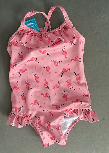 12-18 Ay Beden LCW Baby Pembe Fırfırlı Kız Bebek Mayo