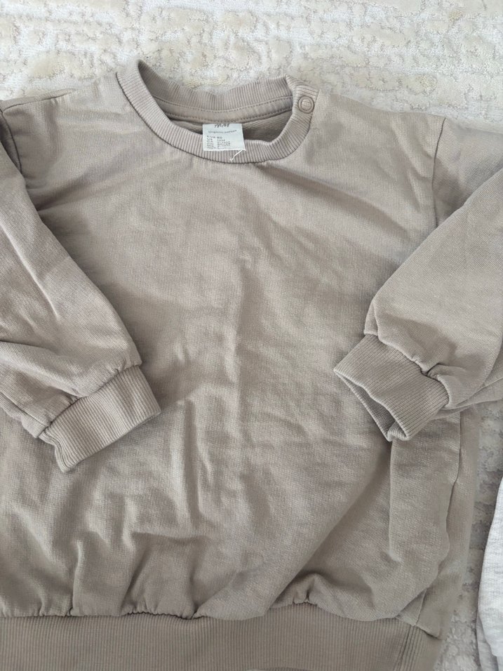 Kızlar için Rahat Kesim Bej Eşofman Takımı - Görsel 3