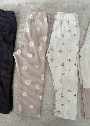 Kız Çocuk Çiçekli Piliseli Tayt - Görsel 3