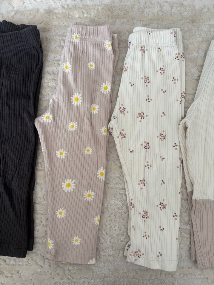 Kız Çocuk Çiçekli Piliseli Tayt - Görsel 3