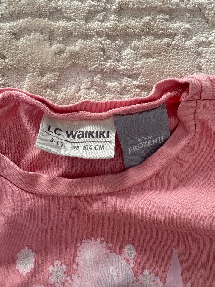 Pembe Baskılı Uzun Kollu Bebek Kız Takımı - Görsel 2