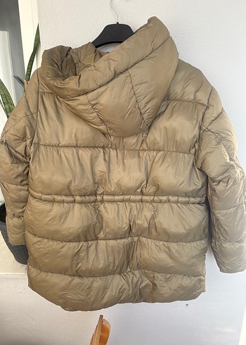 Bej Midi Kadın Kışlık Mont - Görsel 3