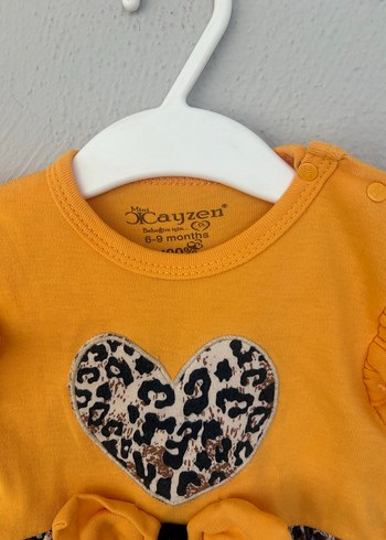 Sarı Leopar Desenli Fırfırlı Bebek Tulum - Görsel 2