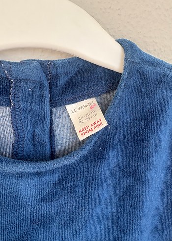 Kız Çocuk Uzun Kollu Mavi Pileli Elbise - Görsel 2