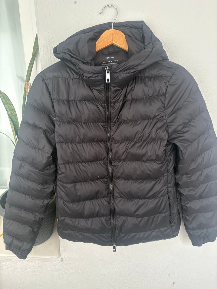 Oysho Siyah Ultra Hafif Su Geçirmez Kadın Ceket - Görsel 2