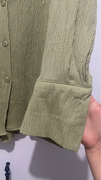 s Beden haki Renk Oversize gömlek